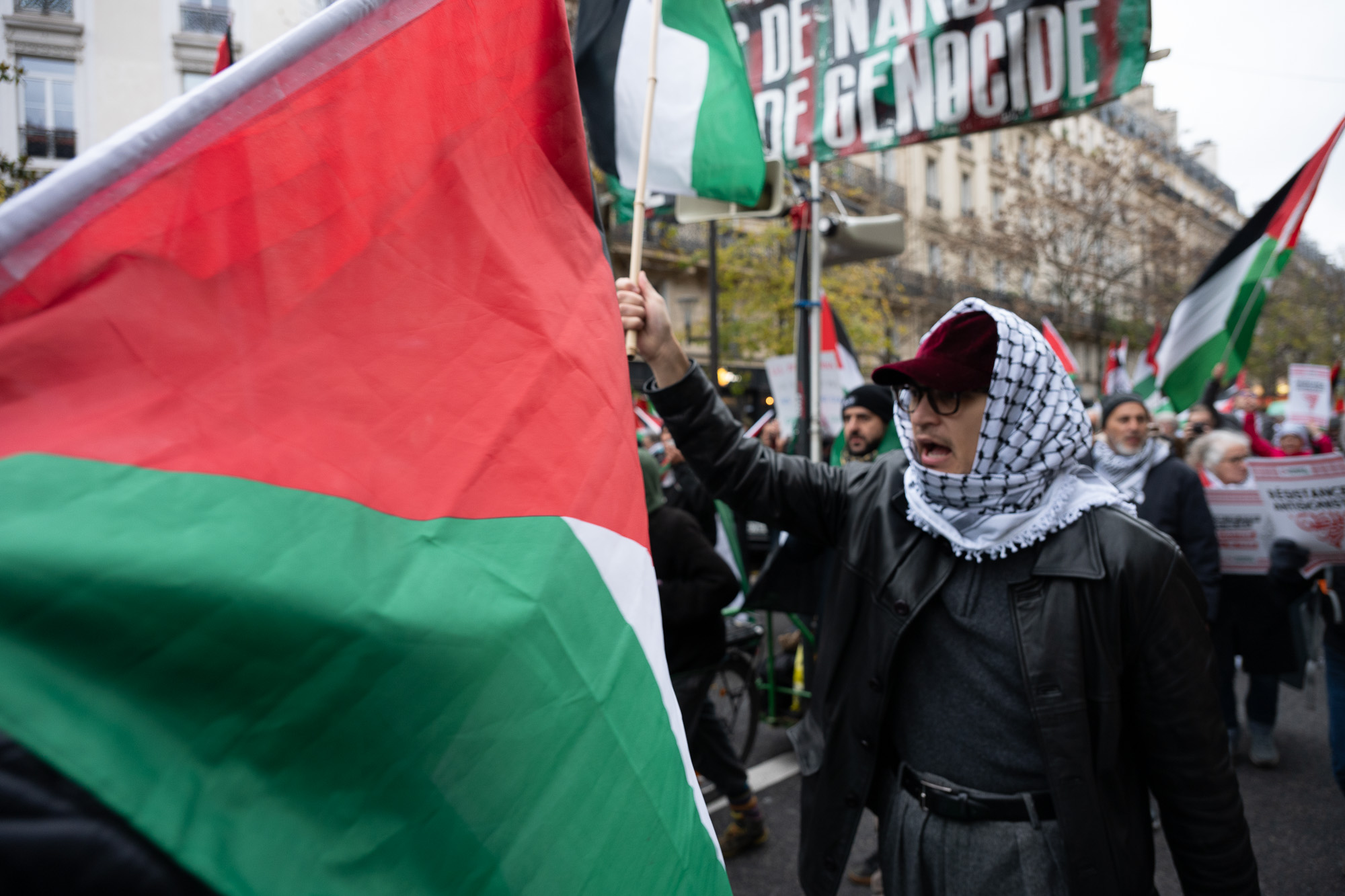 Demonstration marking the International Day of Solidarity with the Palestinian people, Paris, November 29, 2025.
