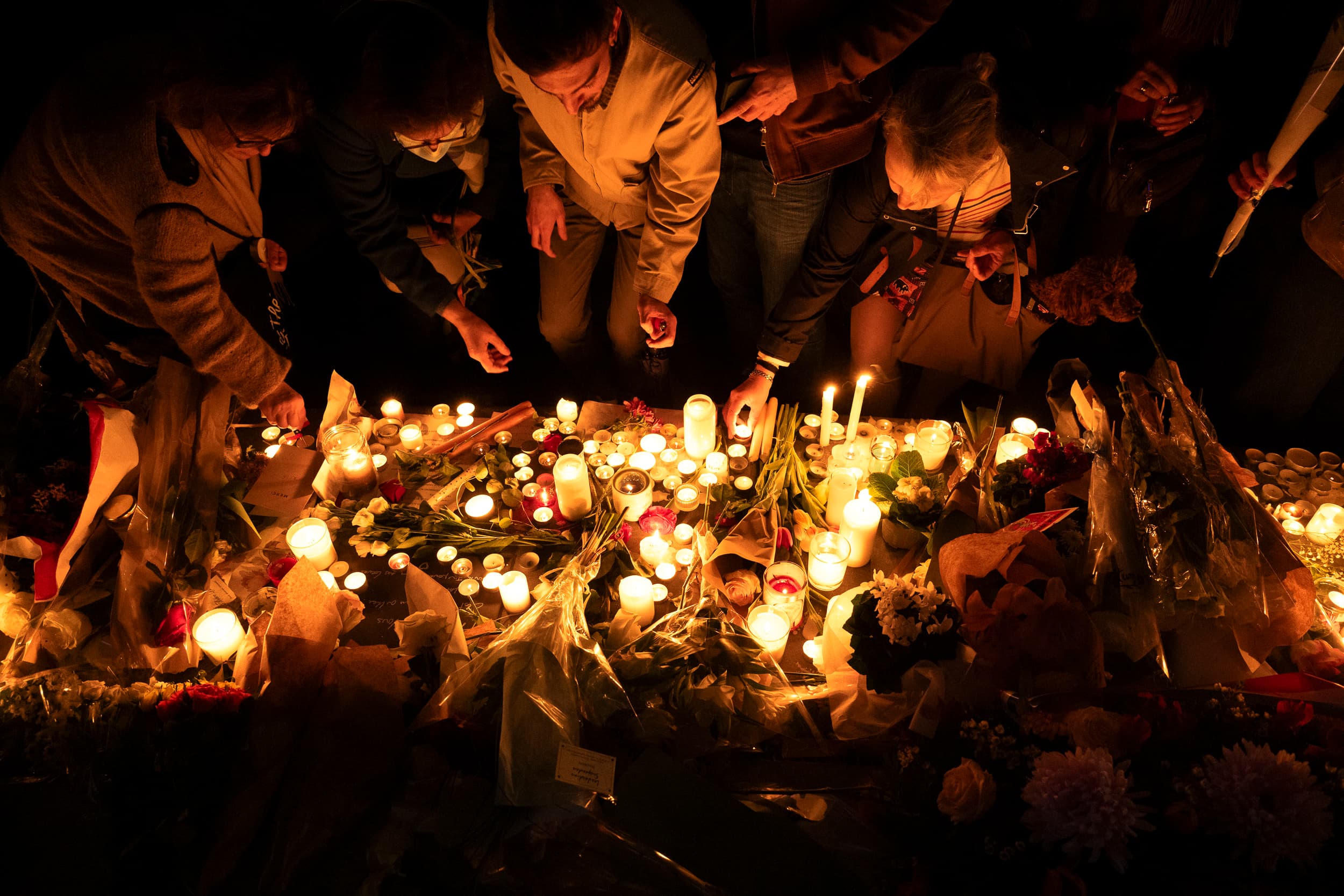 Commemoration marking the 10th anniversary of the November 2015 Paris attacks, Place de la Republique, Paris, November 2025.