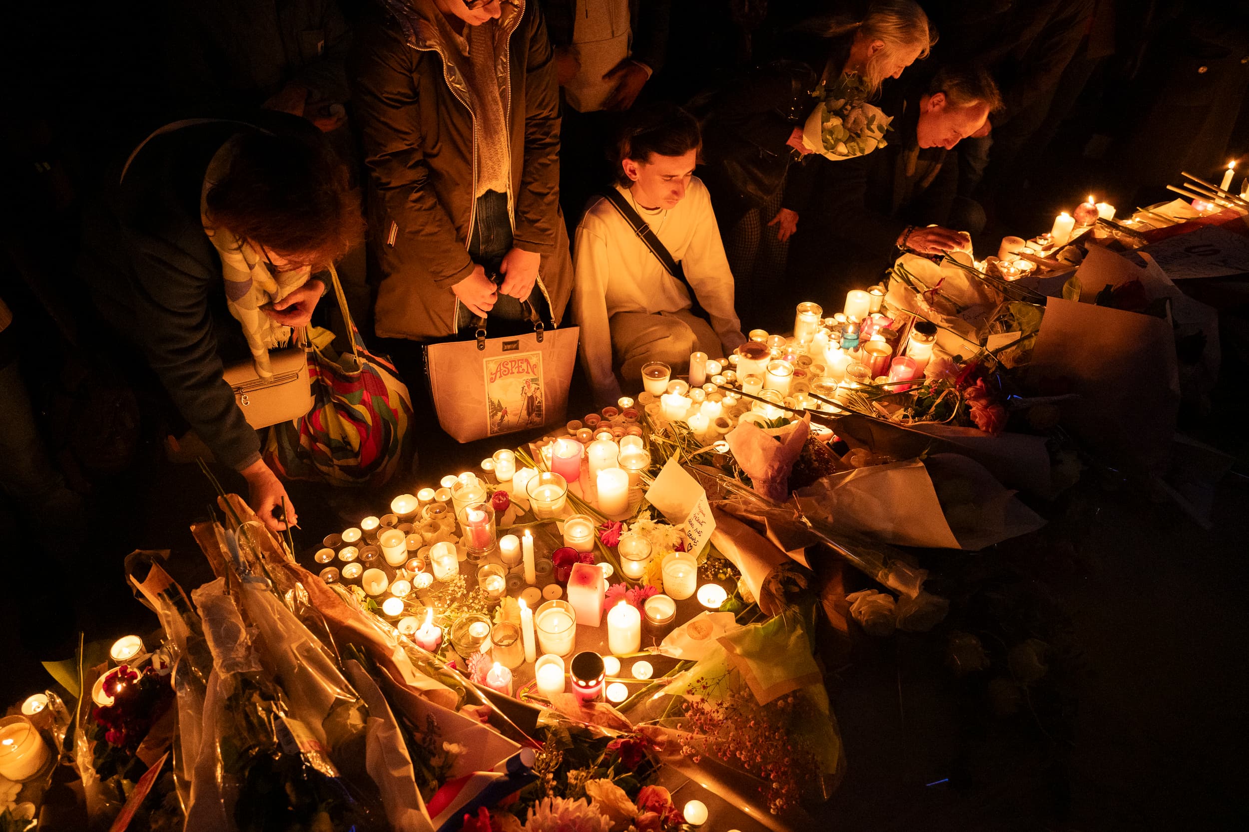 Commemoration marking the 10th anniversary of the November 2015 Paris attacks, Place de la Republique, Paris, November 2025.